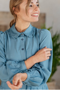 Платье 6012 Серо-голубой