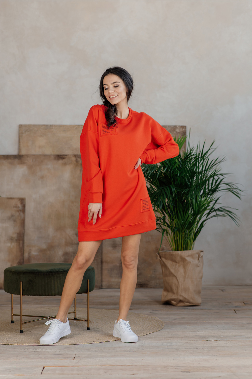 Платье 6017 Оранжевый