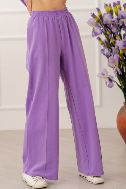Жіночі спортивні штани з високою посадкою, фіолетові, Фиолетовый