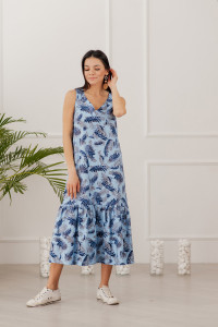 Платье 6043 Голубой Голубой