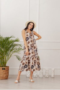 Платье 6043 Бежевый Бежевый