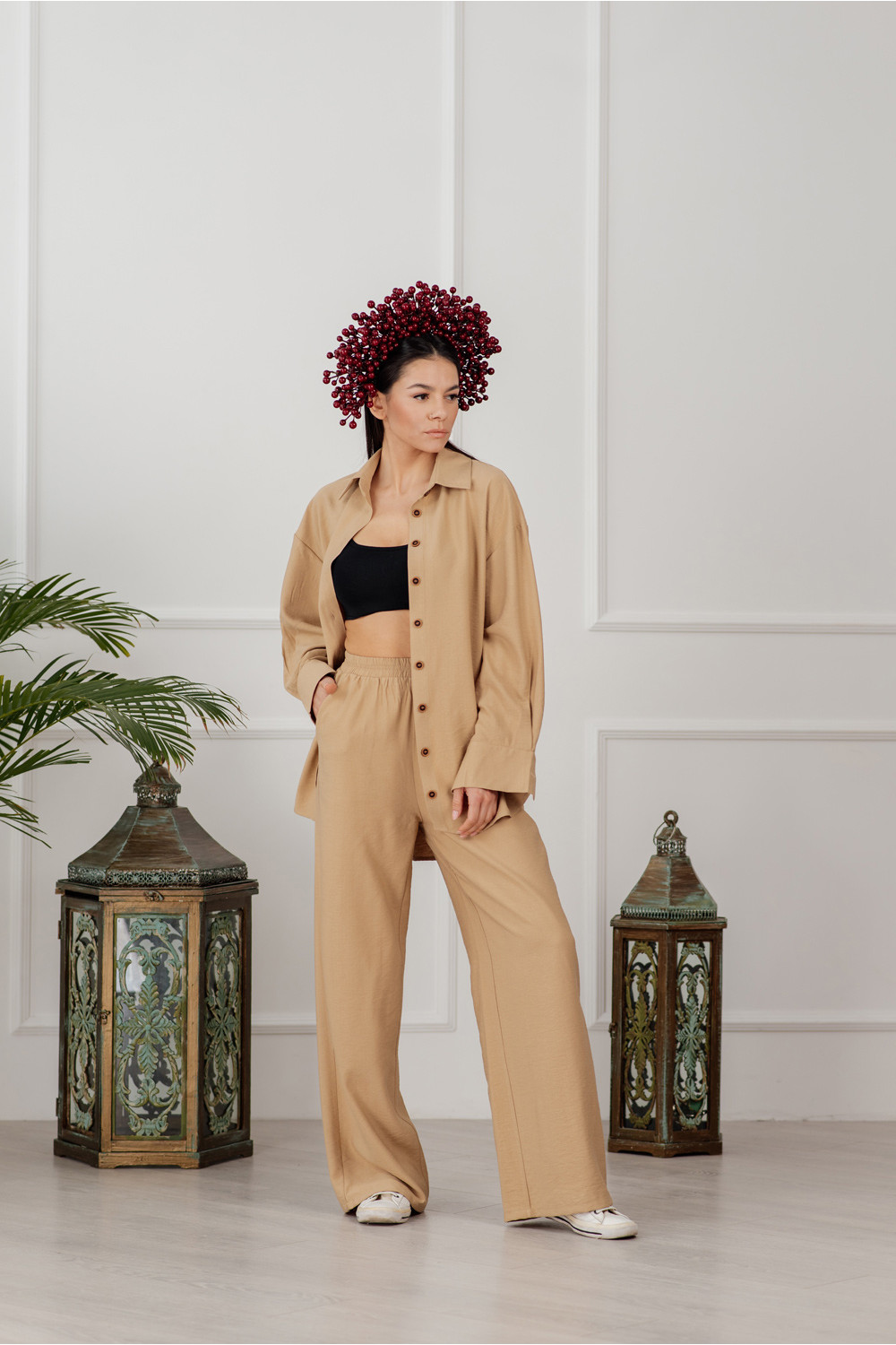 Костюм 6044 Бежевый