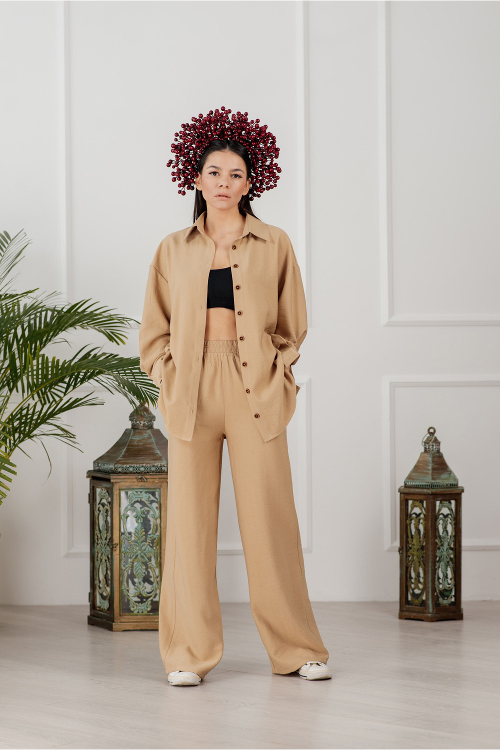 Костюм 6044 Бежевый