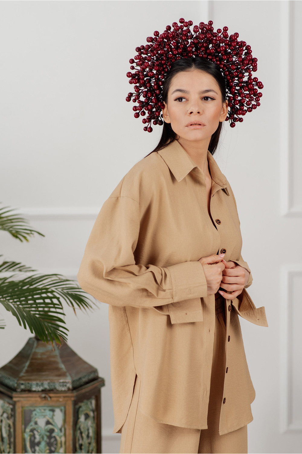 Костюм 6044 Бежевый