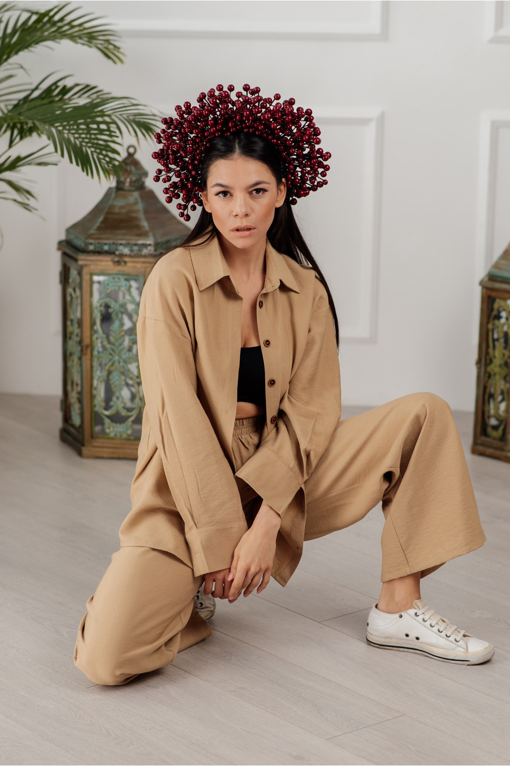 Костюм 6044 Бежевый