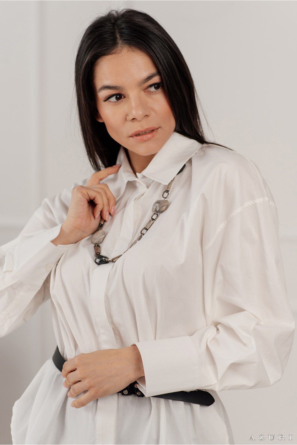 Блуза 6018 Белый