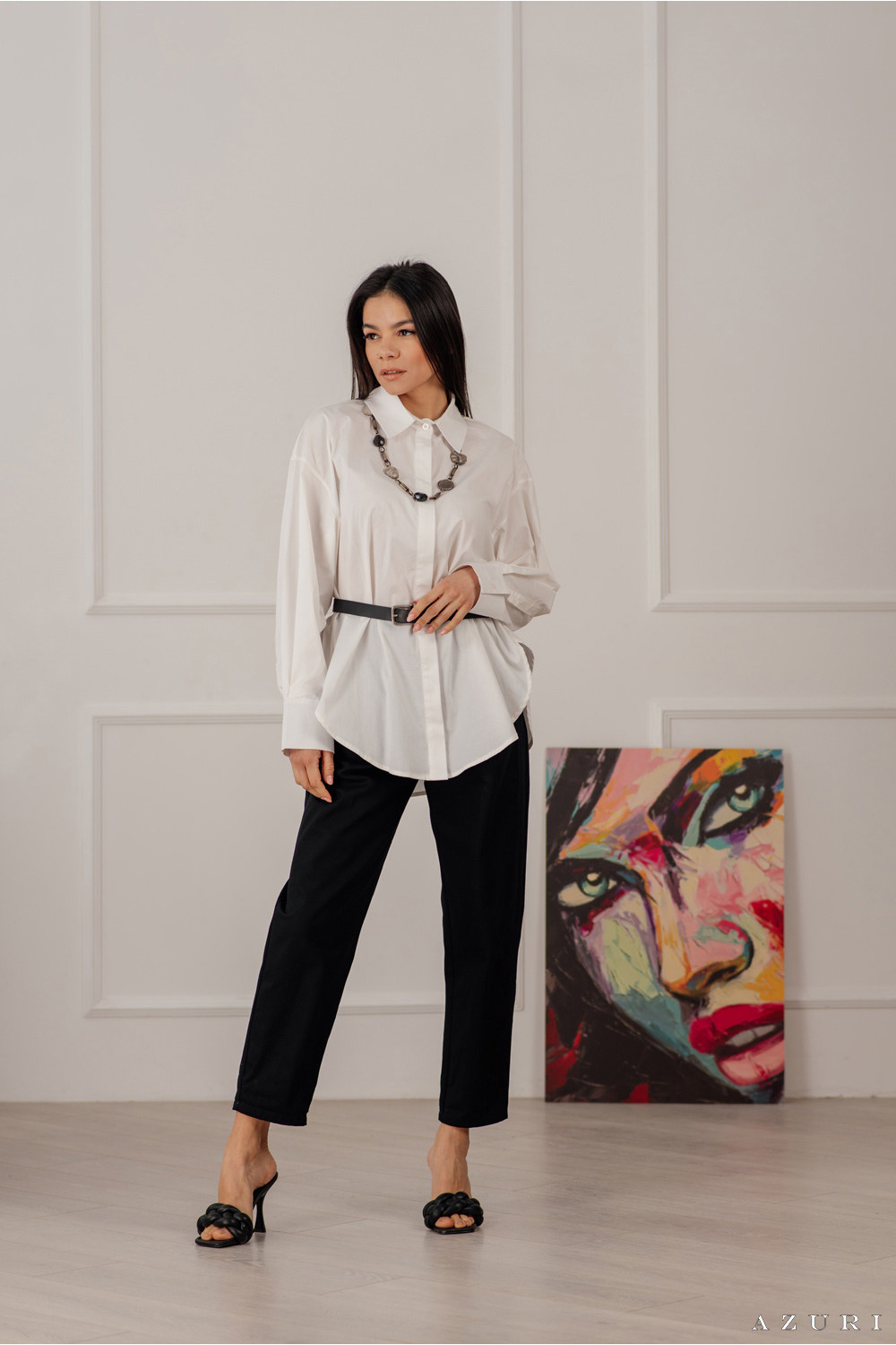 Блуза 6018 Белый