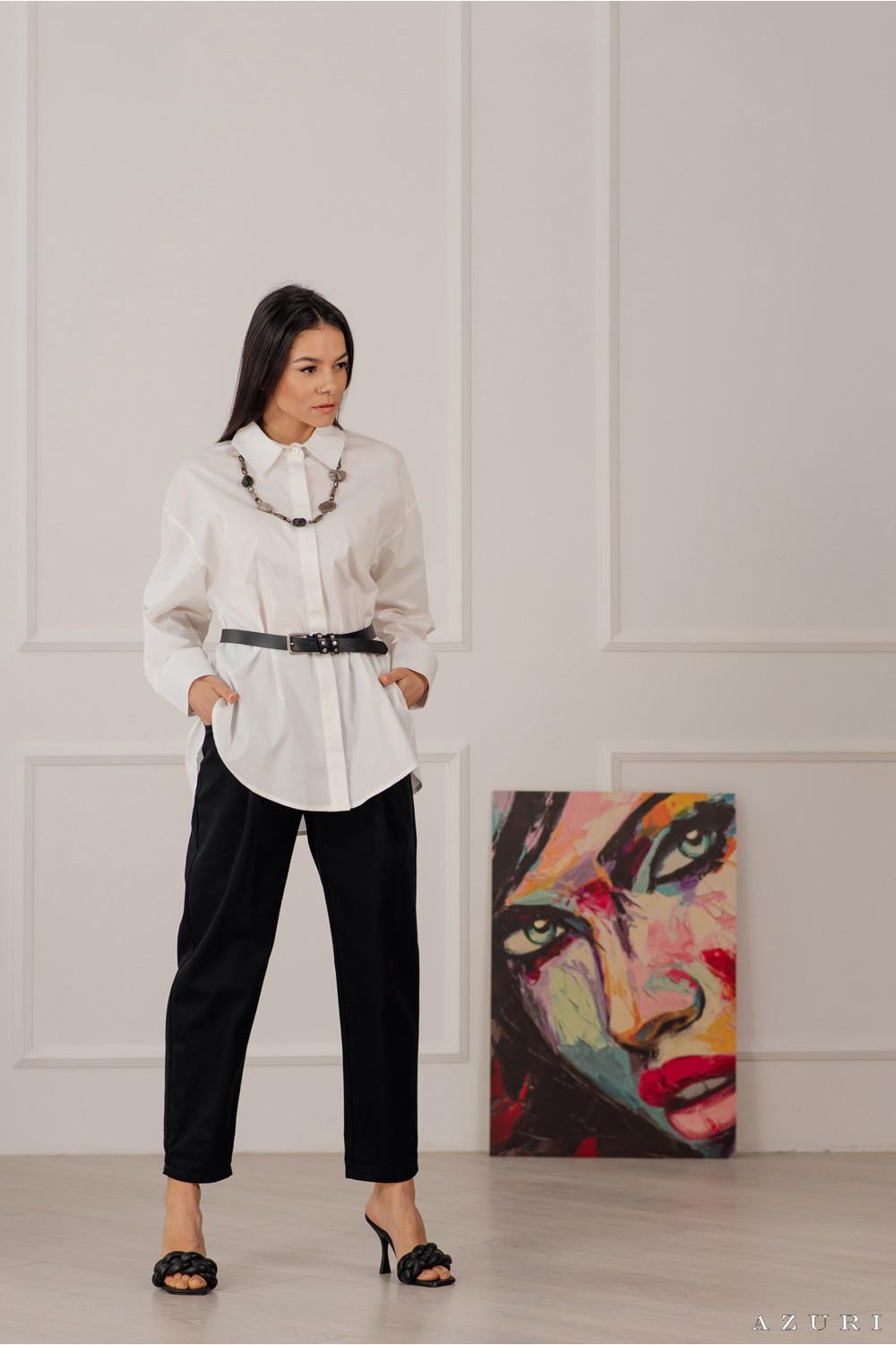 Блуза 6018 Белый