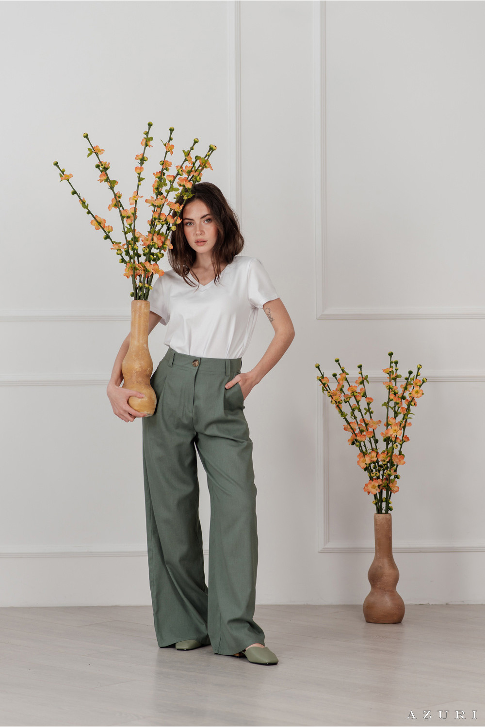 Брюки 6034 Оливковый