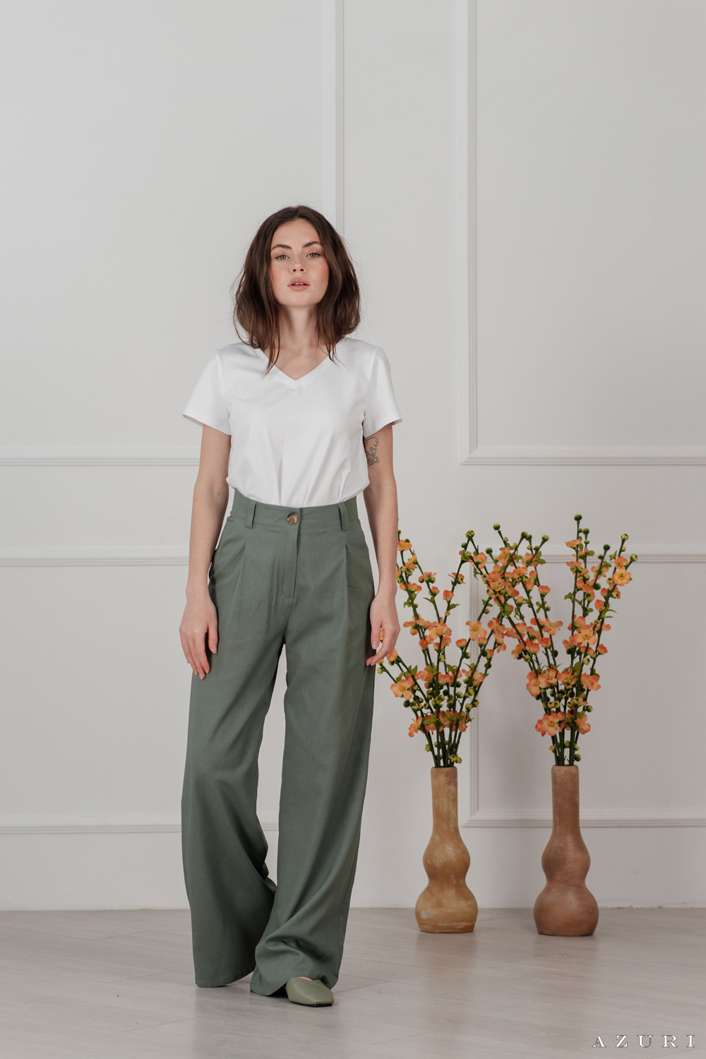 Брюки 6034 Оливковый