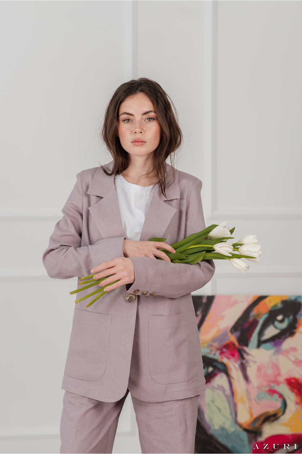 Пиджак 6035 Фрезовый