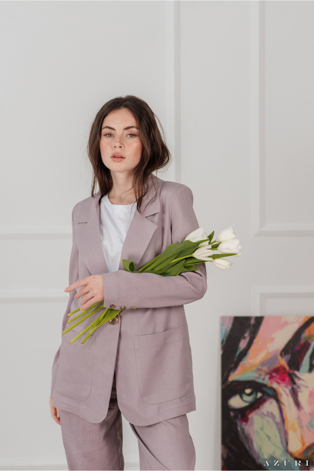 Пиджак 6035 Фрезовый