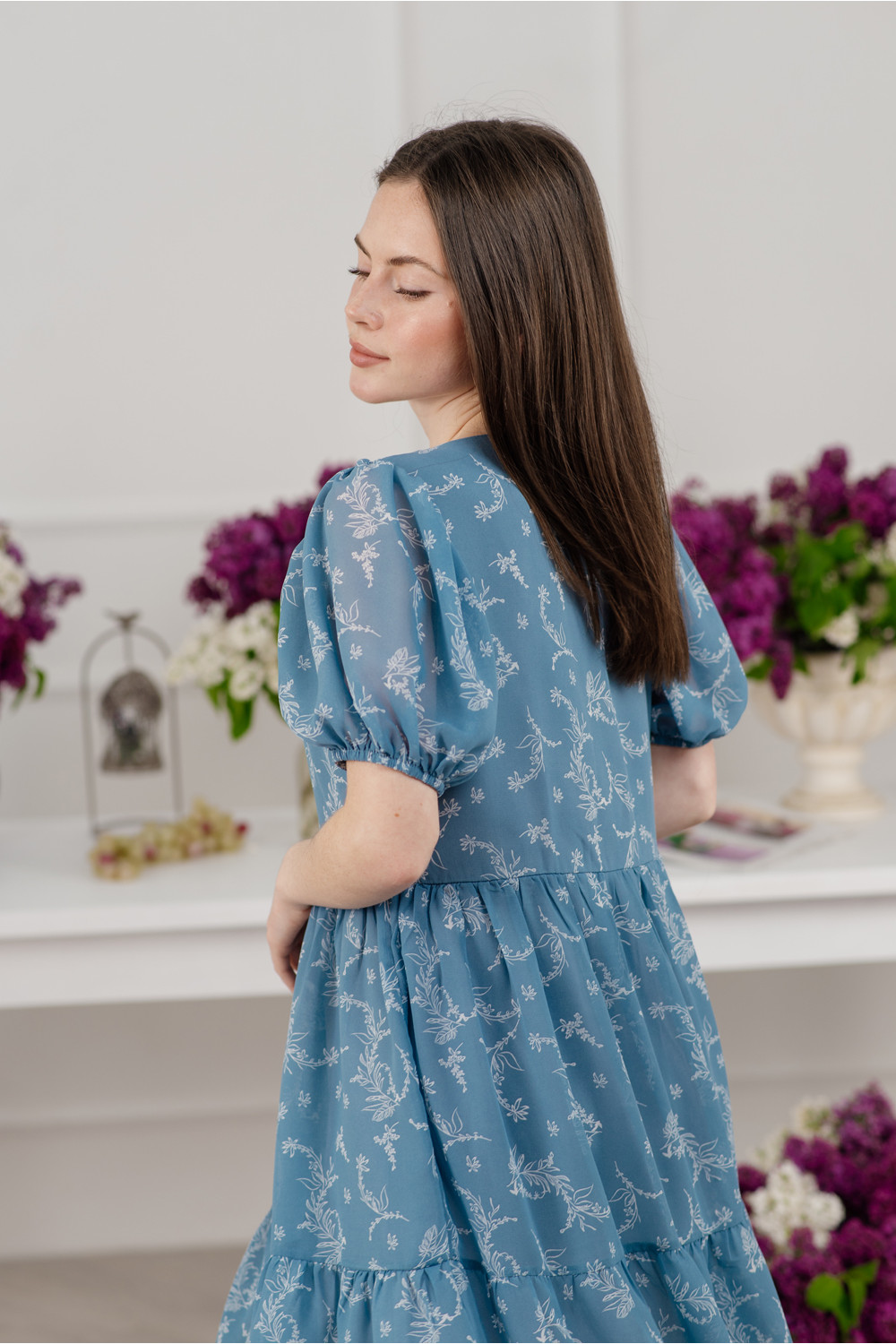 Платье 6014 Голубой