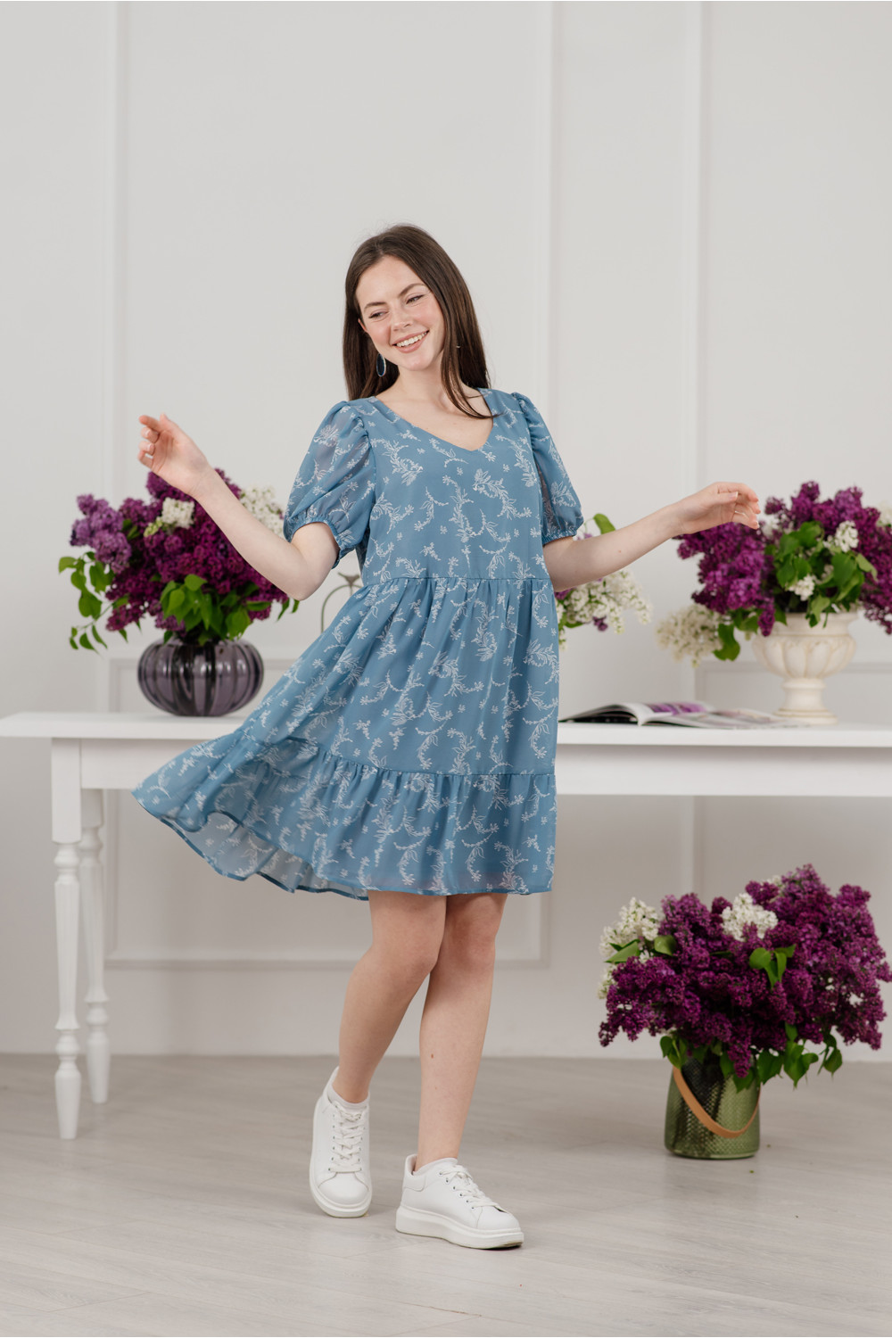 Платье 6014 Голубой