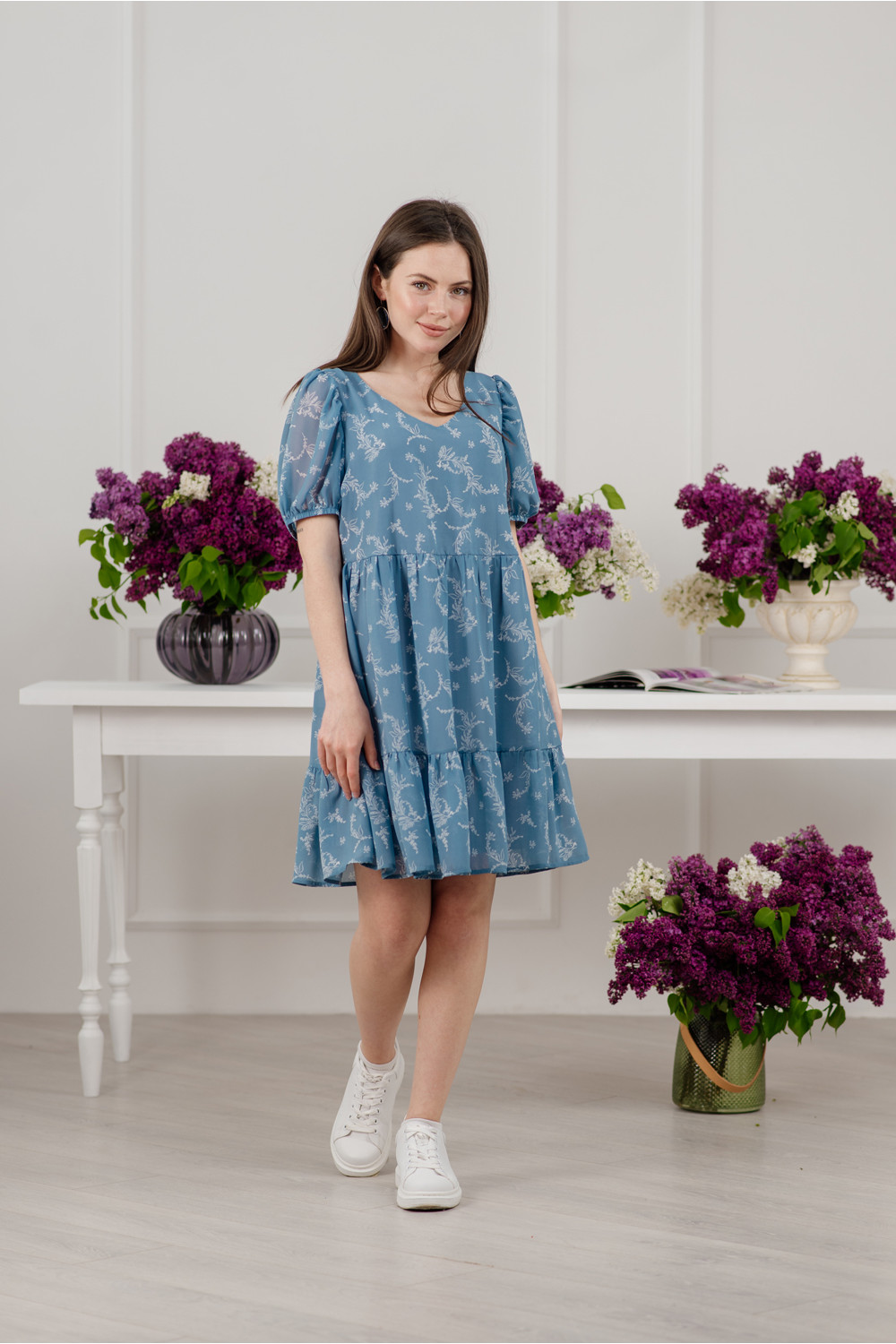 Платье 6014 Голубой