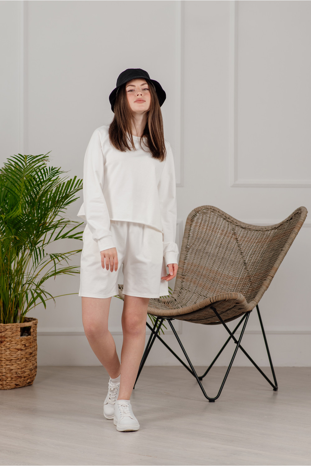 Спортивный костюм 6069 Молочный