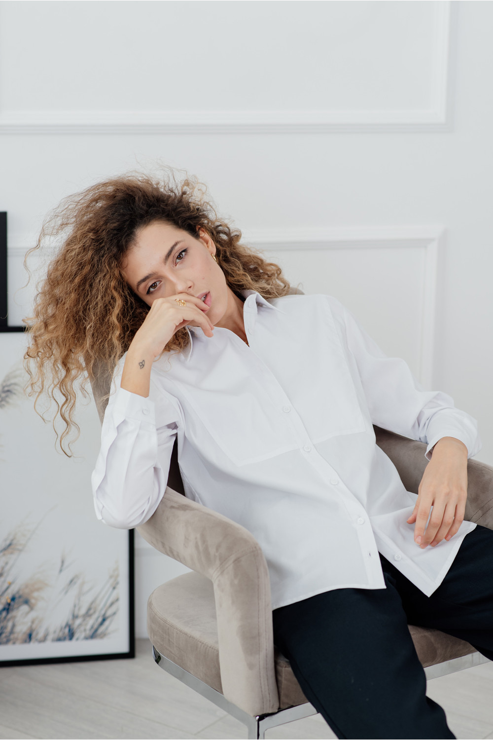 Блуза 6104 Белый