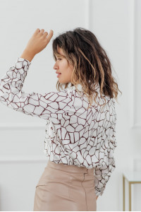 Блуза 6112 Коричневый