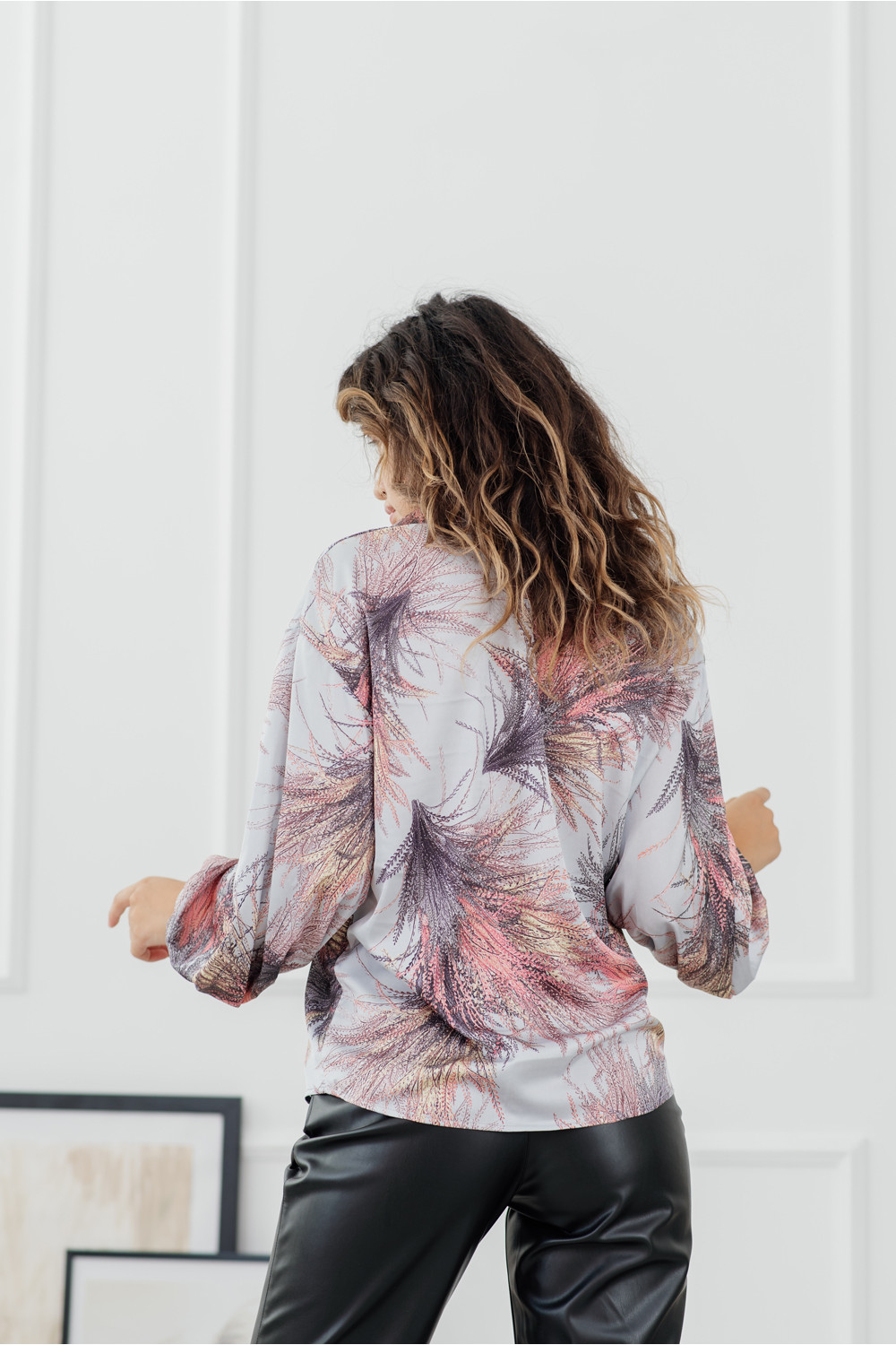 Блуза 6114 Серо-голубой