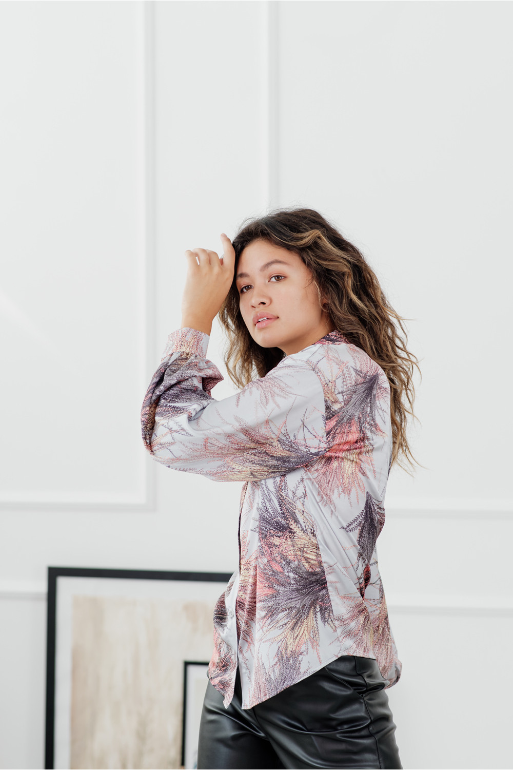 Блуза 6114 Серо-голубой