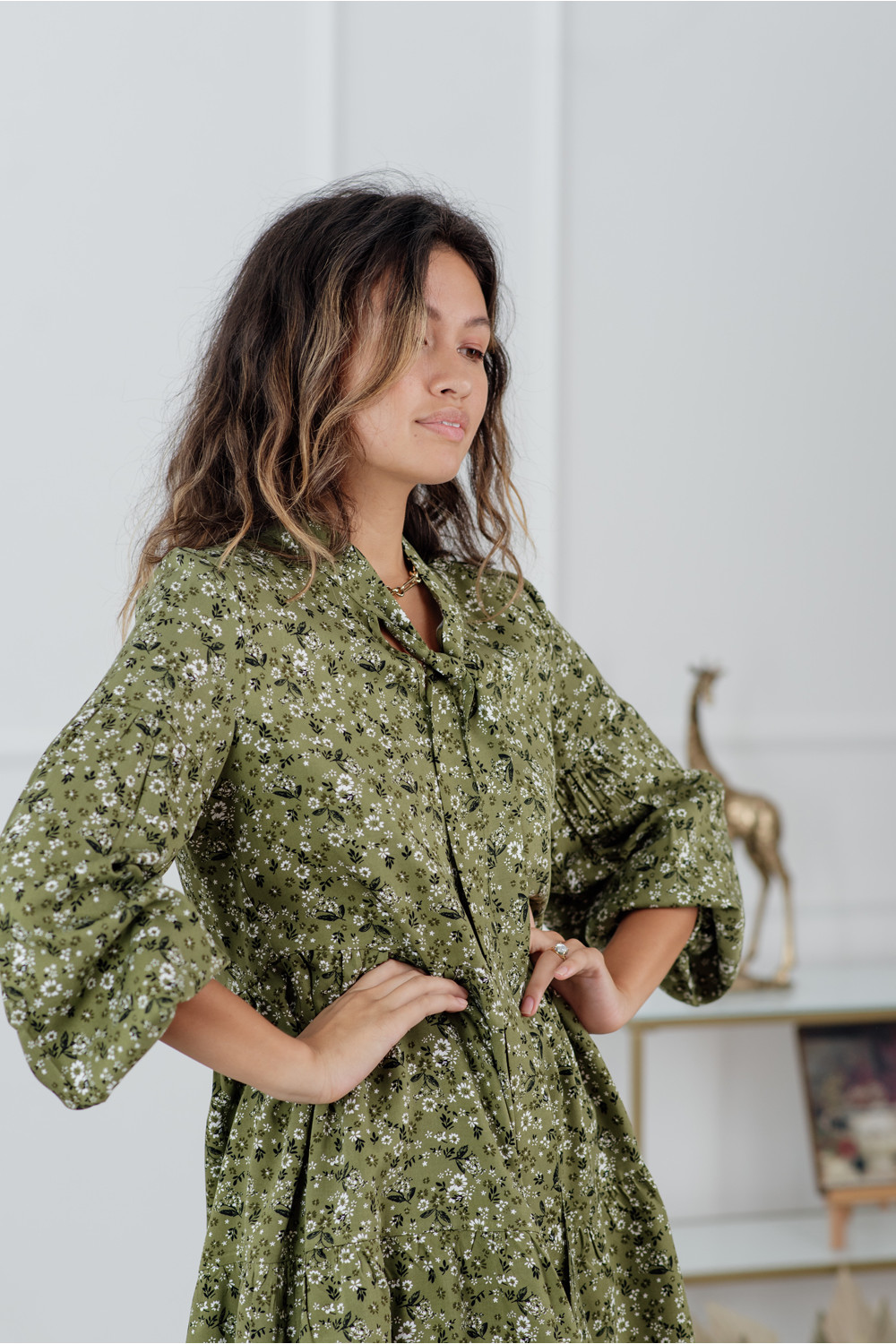 Платье 6116 Оливковый