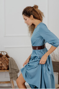 Платье 6129 Серо-голубой