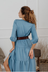 Платье 6129 Серо-голубой
