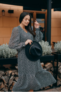 Платье 6115 Черный-белый