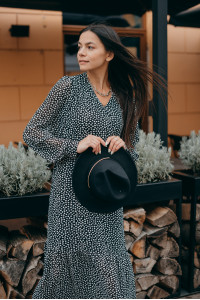 Платье 6115 Черный-белый