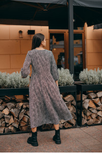 Платье 6129/1 Черный-белый