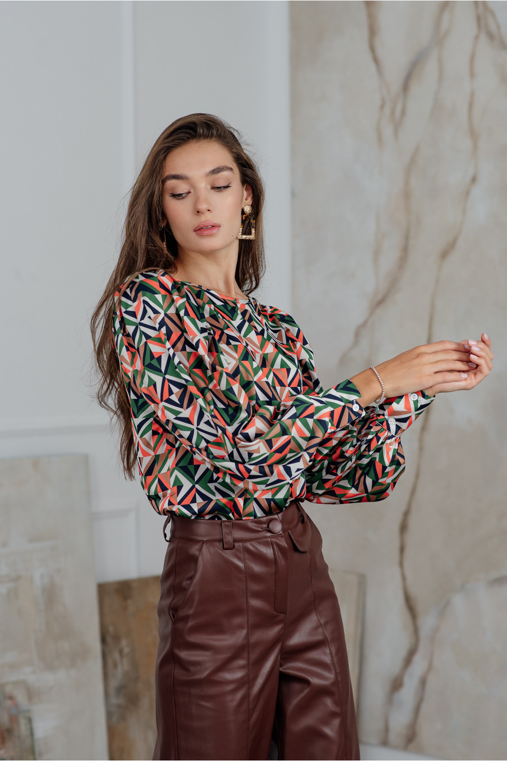 Блуза 6155 Зеленый