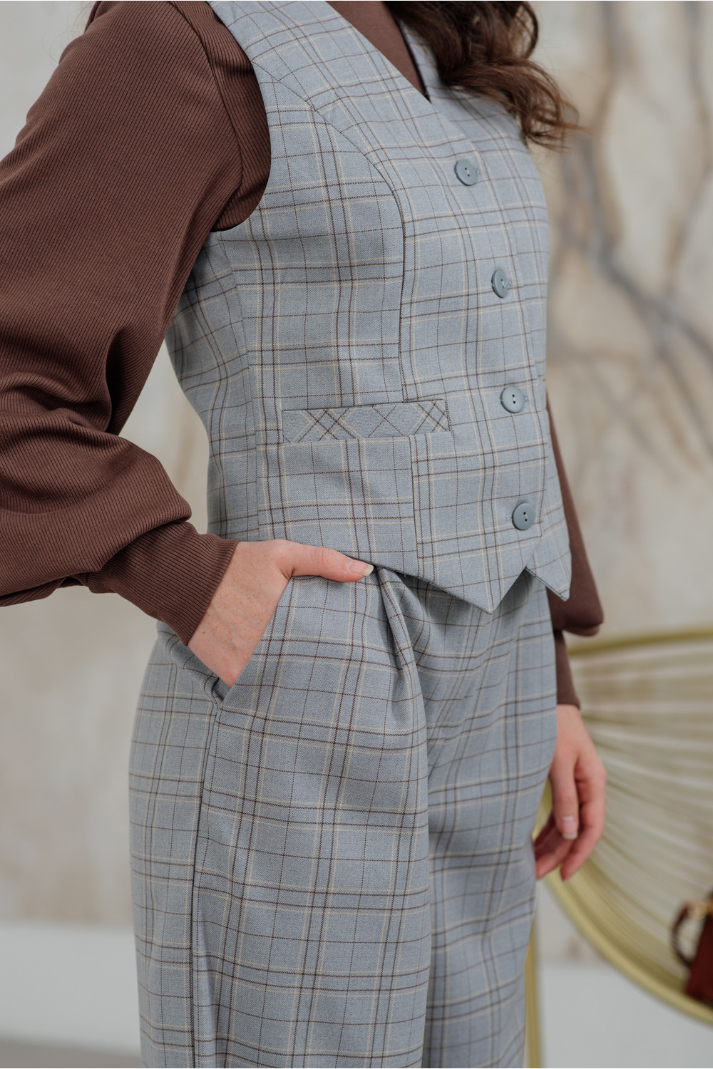 Жилет 6156 Серый