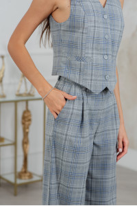 Жилет 6156 Серо-голубой