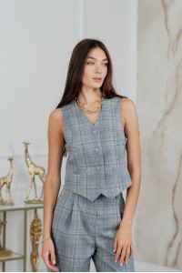 Жилет 6156 Серо-голубой