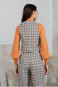 Жилет 6156 Серо-бежевый