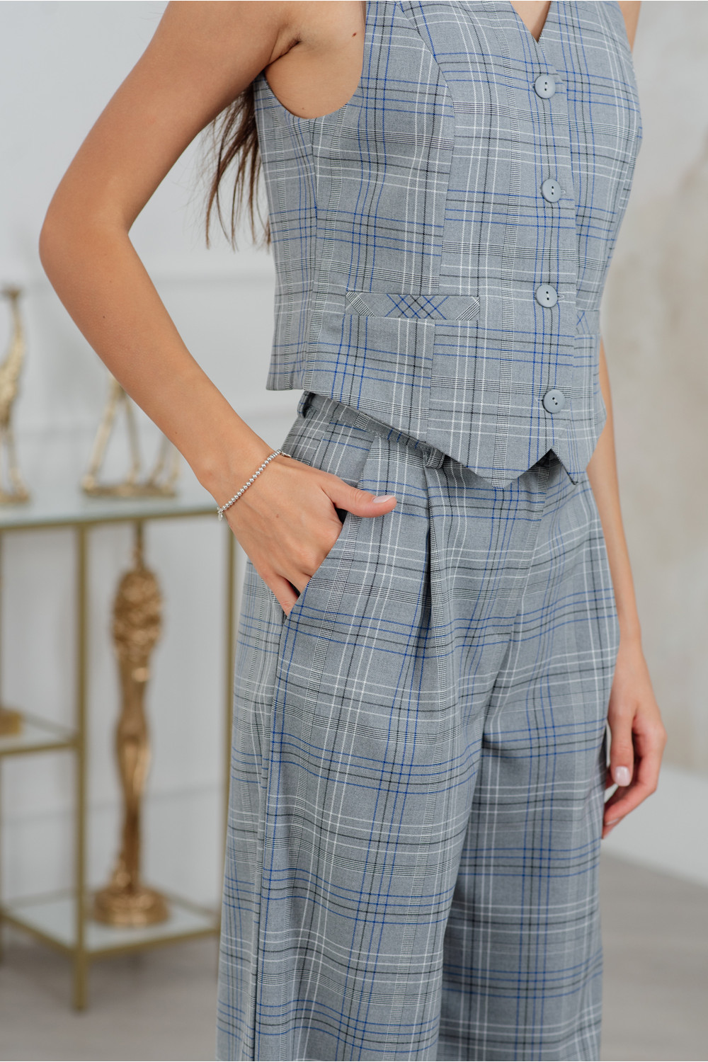 Брюки 6157 Серо-голубой