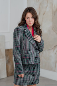 Women's Grey tweed jacket with buttons Серый