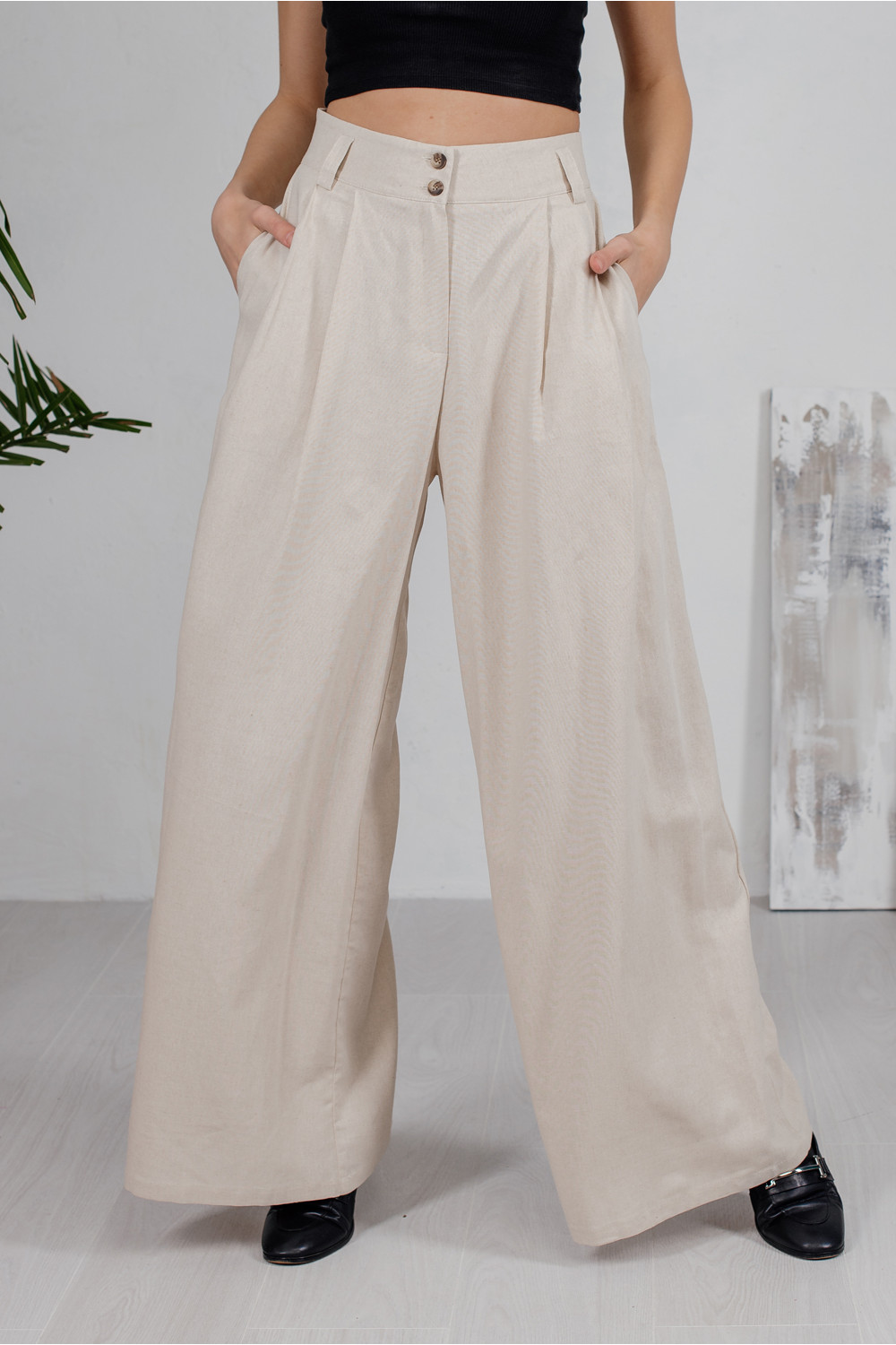 Брюки 6079 Слоновая кость