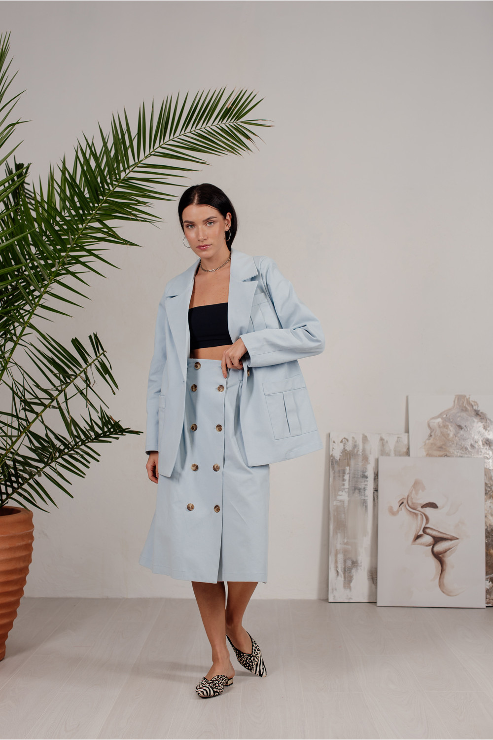 Юбка 6206 Голубой