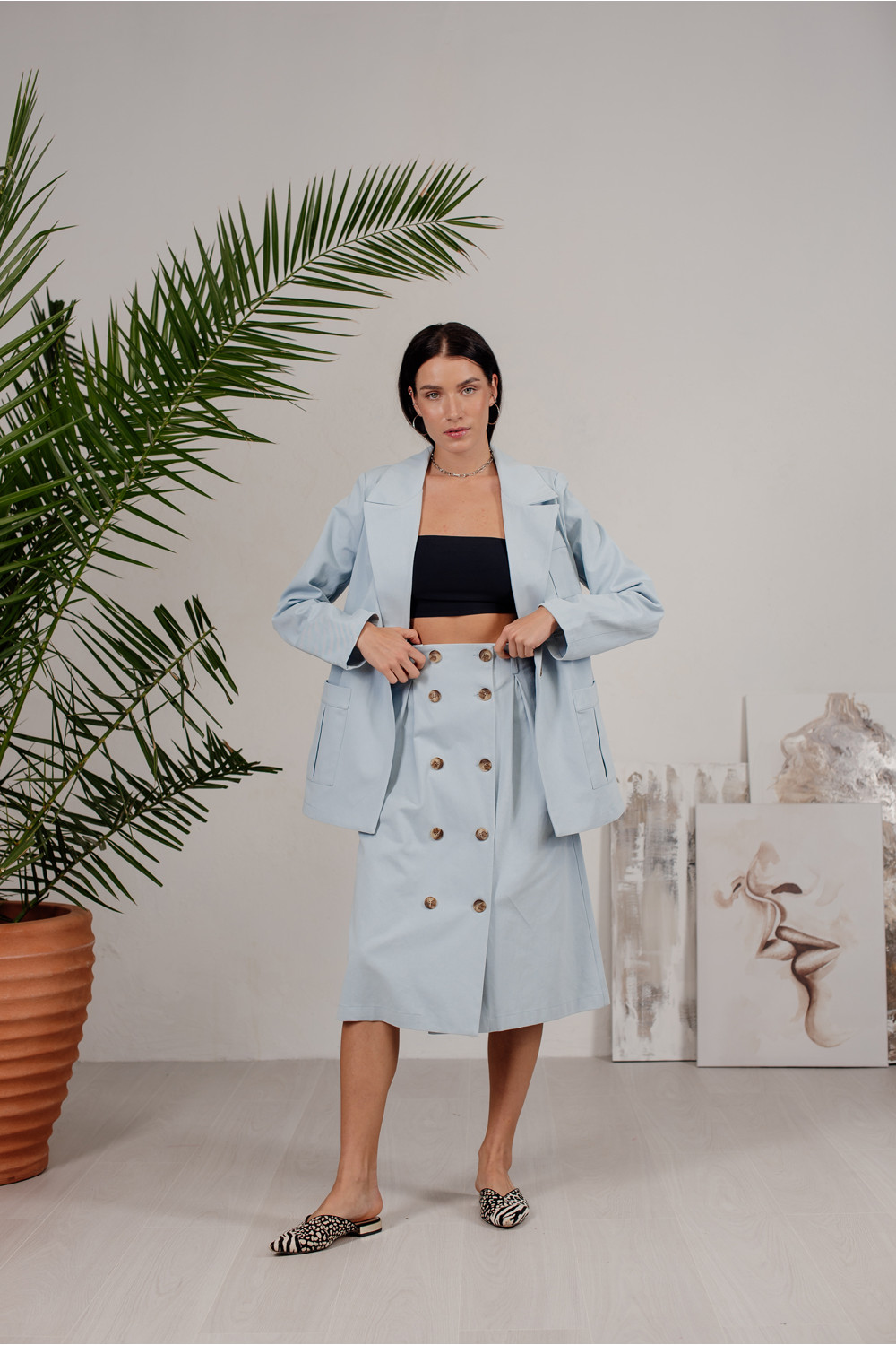 Юбка 6206 Голубой