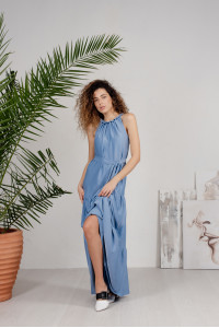 Платье 6209 Серо-голубой