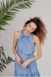 Платье 6209 Серо-голубой