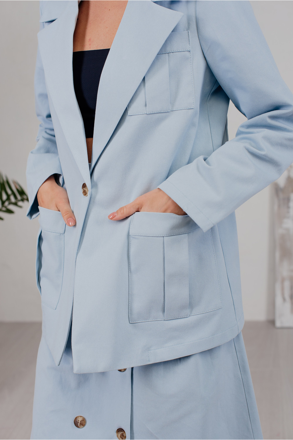 Жакет 6211 Голубой