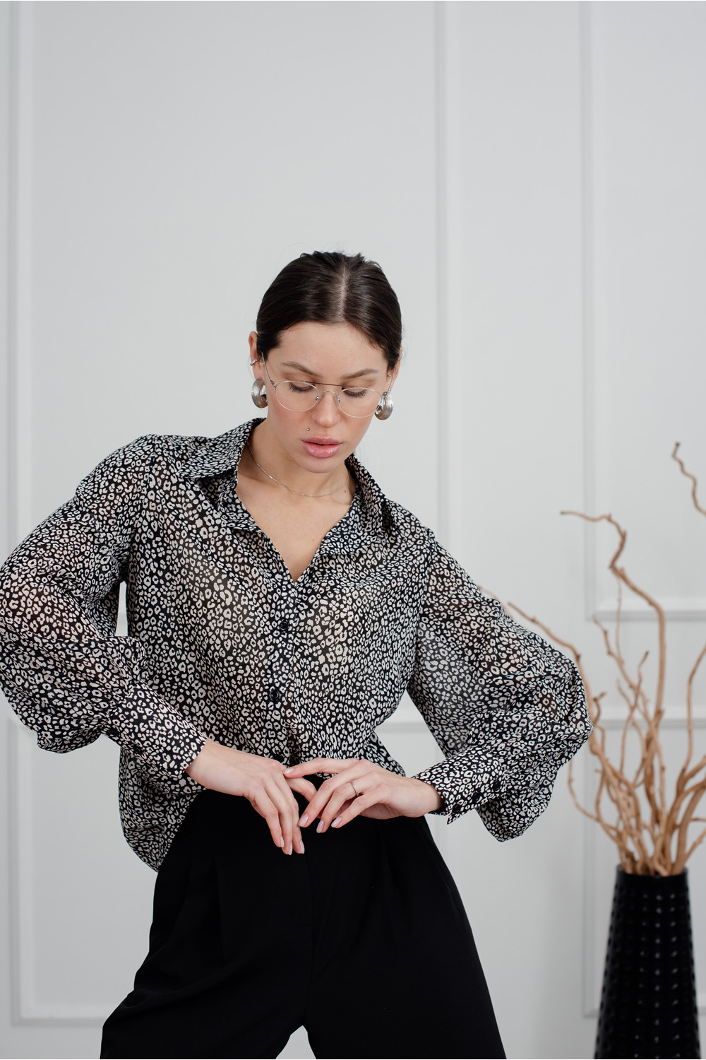 Блуза 6215 Черный