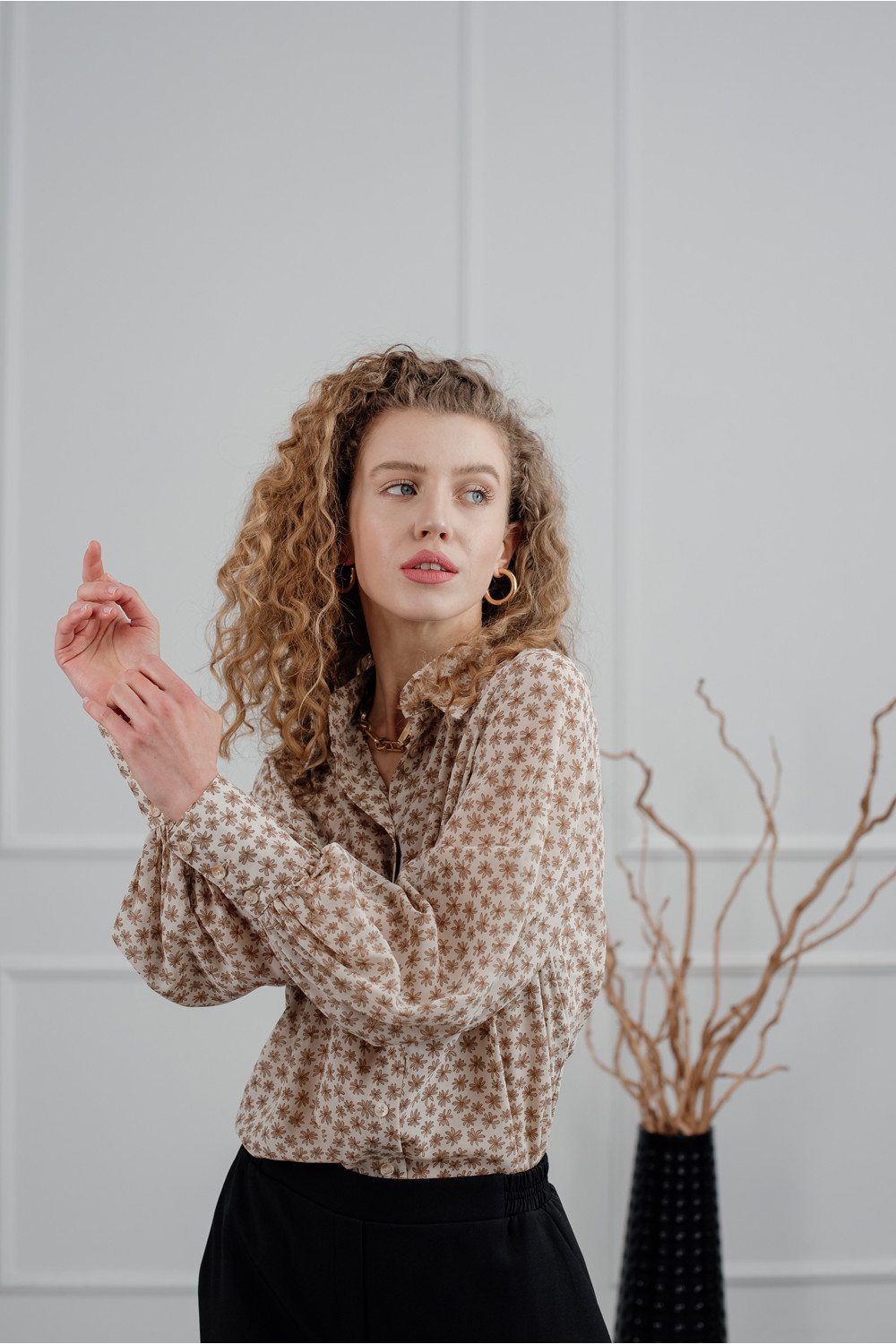 Блуза 6215 Бежевый