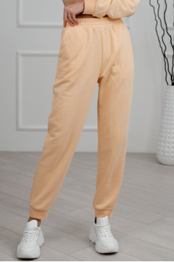Брюки-джоггеры из трехнитки цвета дыня для повседневного стиля