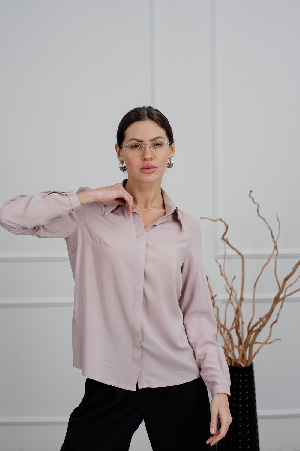 Блуза 6234 Пепельно-Розовый