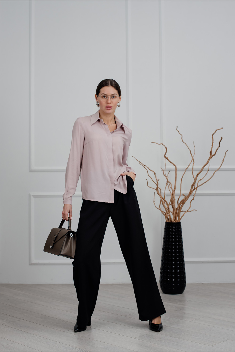 Блуза 6234 Пепельно-Розовый