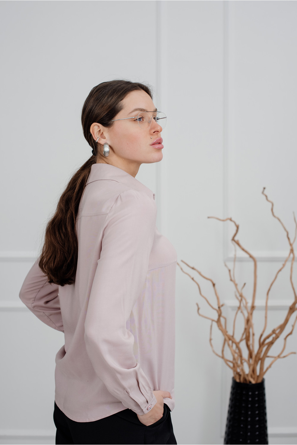 Блуза 6234 Пепельно-Розовый