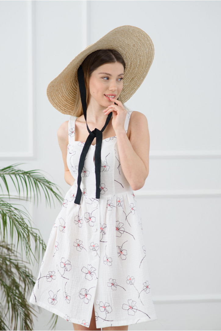 Платье 6251 Белый черный